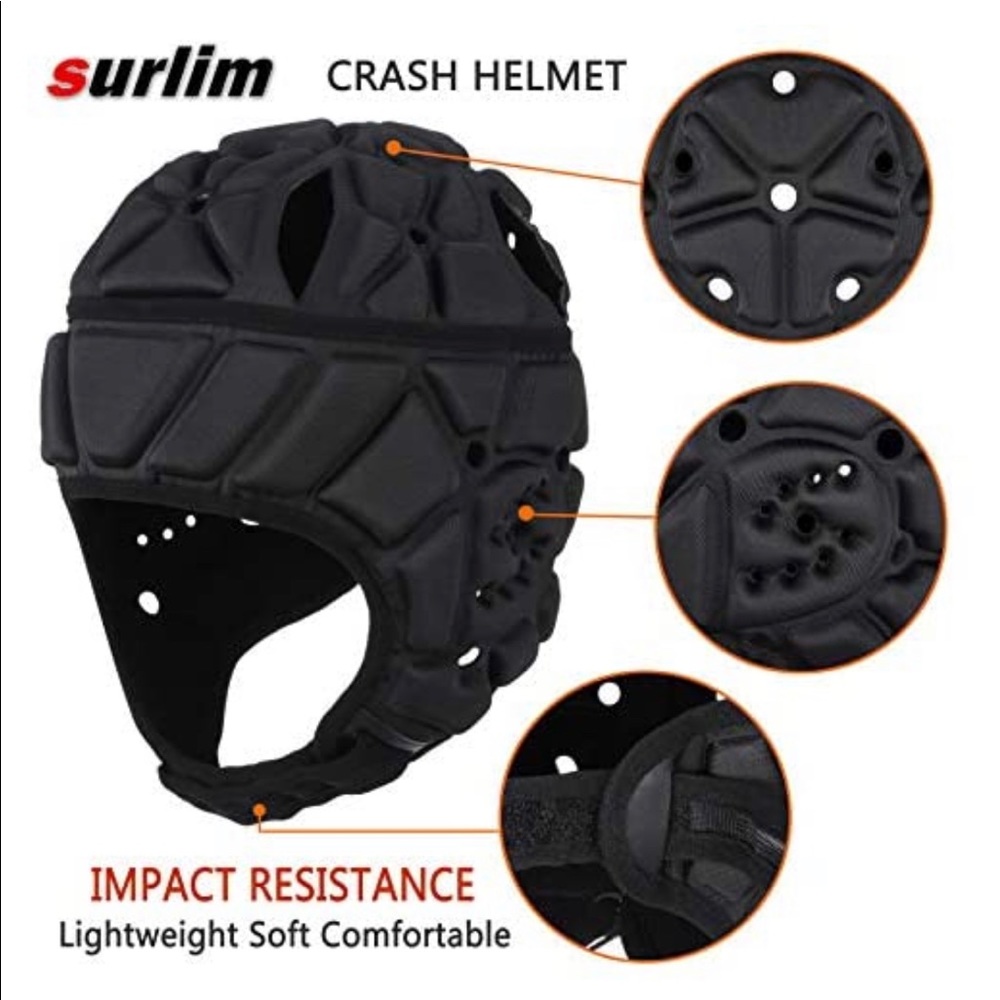Youth black medium soft helmet